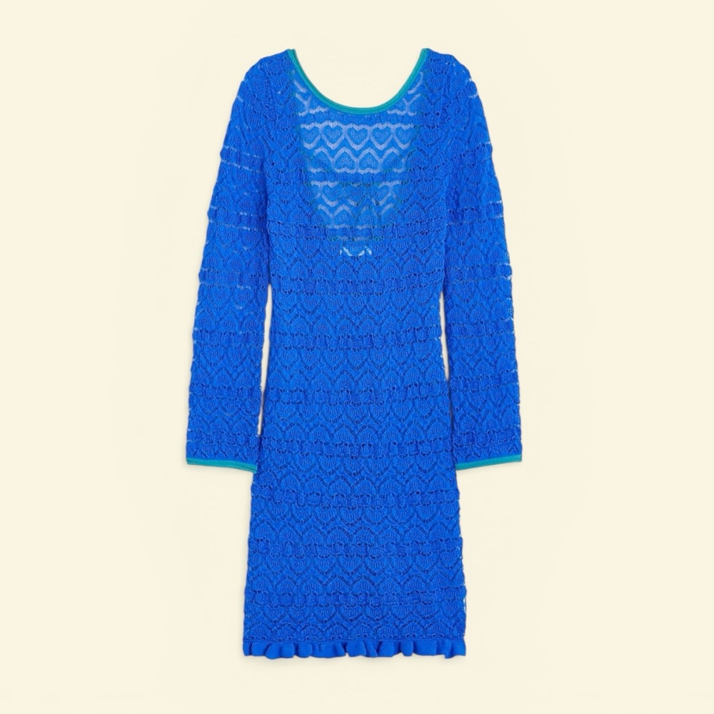 NEW J. Crew Limited Edition Open Back Lace Mini Sweater Dress S